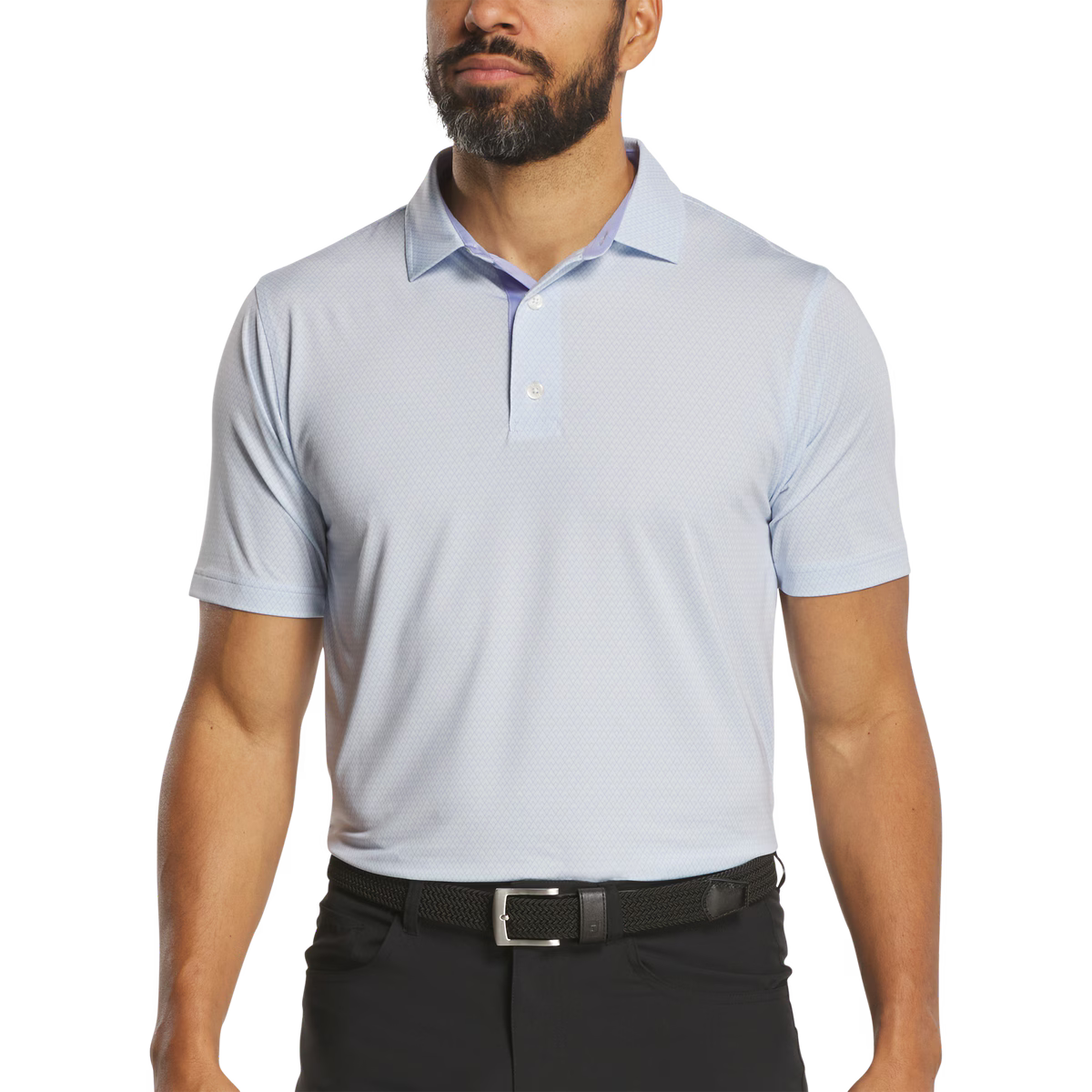 Polera de Golf Footjoy Lisa Deco Diamond Blanco Azul