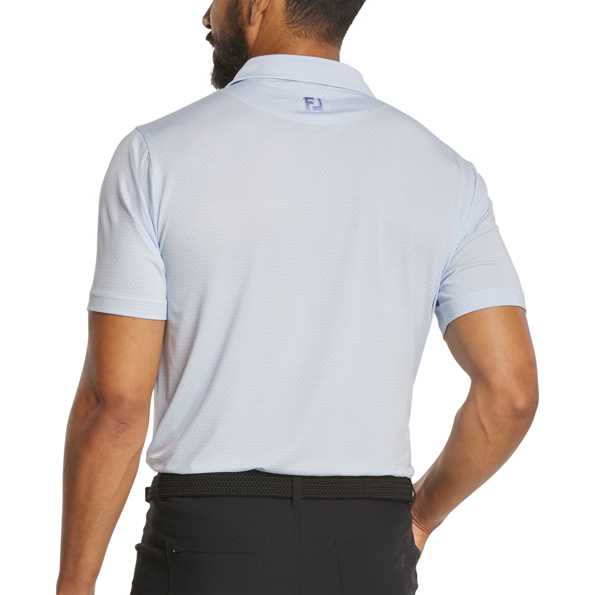 Polera de Golf Footjoy Lisa Deco Diamond Blanco Azul