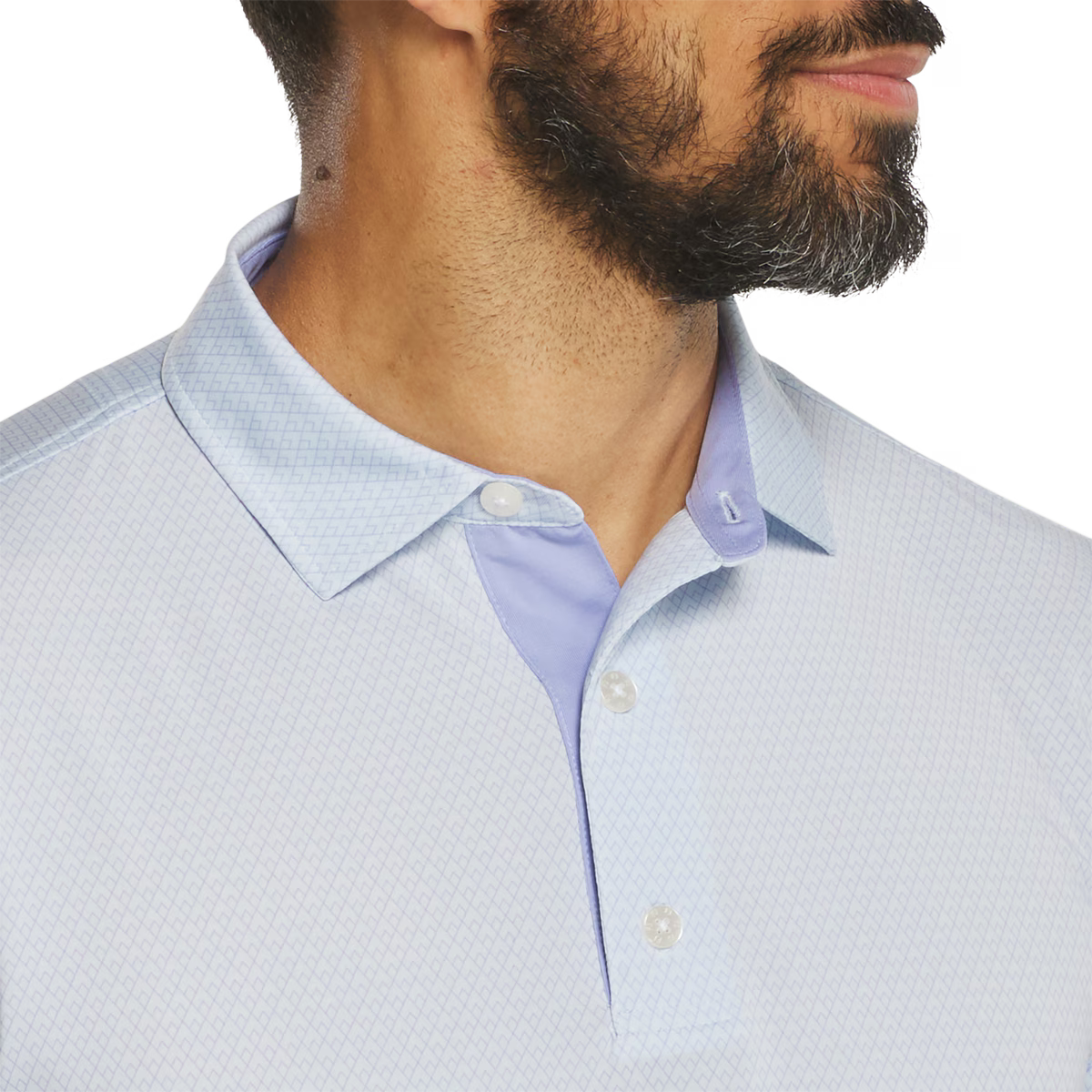 Polera de Golf Footjoy Lisa Deco Diamond Blanco Azul