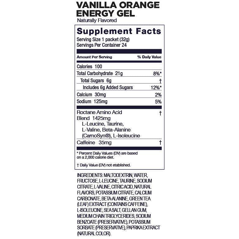 Box Roctane Energy Gel, Vanilla Orange GU Energy - Rideshop