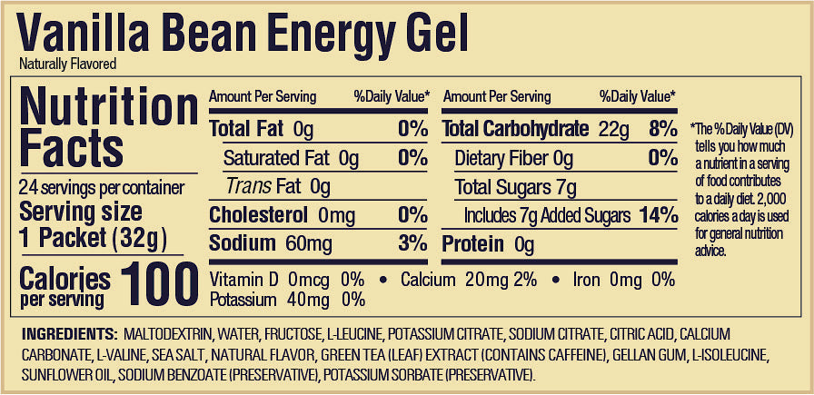 Caja de Geles Vanilla Bean 24 GU Energy - Rideshop