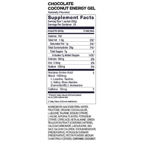GU Energy Box Roctane Energy Gel, Chocolate Coconut - Rideshop