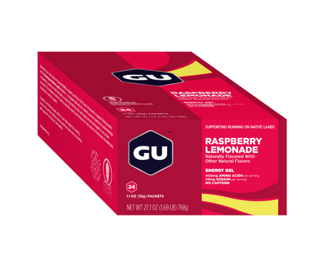 GU Energy Caja de Geles Raspberry Lemonade (24 unid) - Rideshop