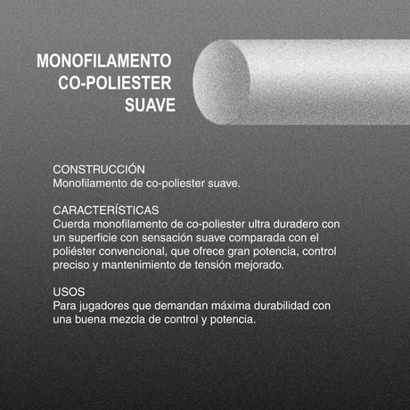 Set Cuerda Tenis POLYMO TOUR 1.23 / 17 Azul Oscuro