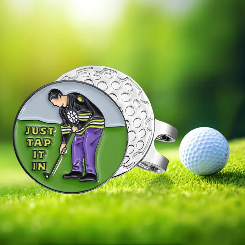 Marcador de Pelota Golf Magnético Just Tap It In Back9