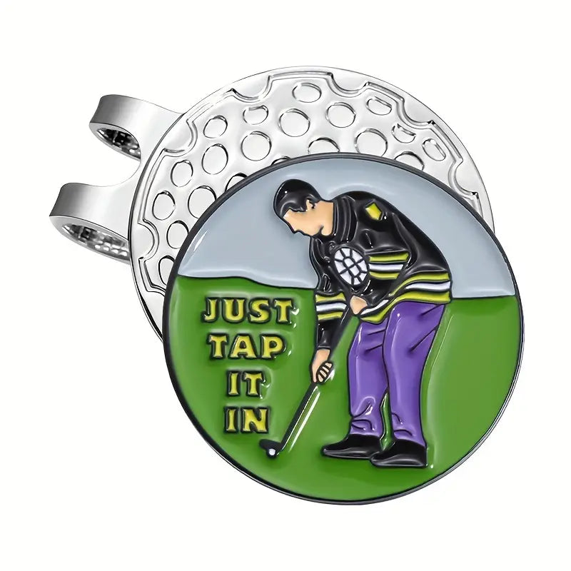 Marcador de Pelota Golf Magnético Just Tap It In Back9