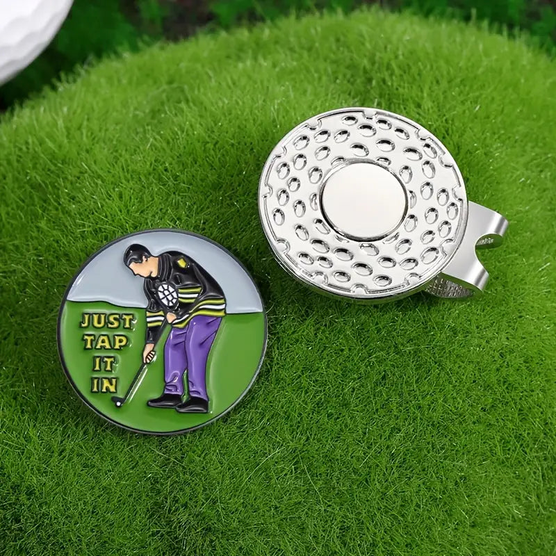 Marcador de Pelota Golf Magnético Just Tap It In Back9