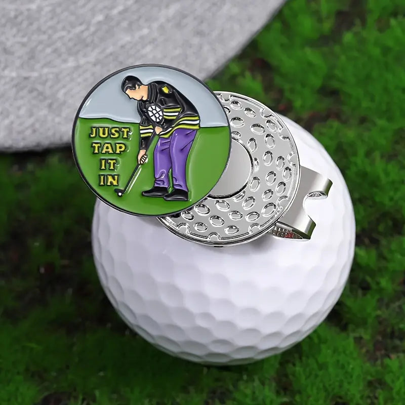 Marcador de Pelota Golf Magnético Just Tap It In Back9