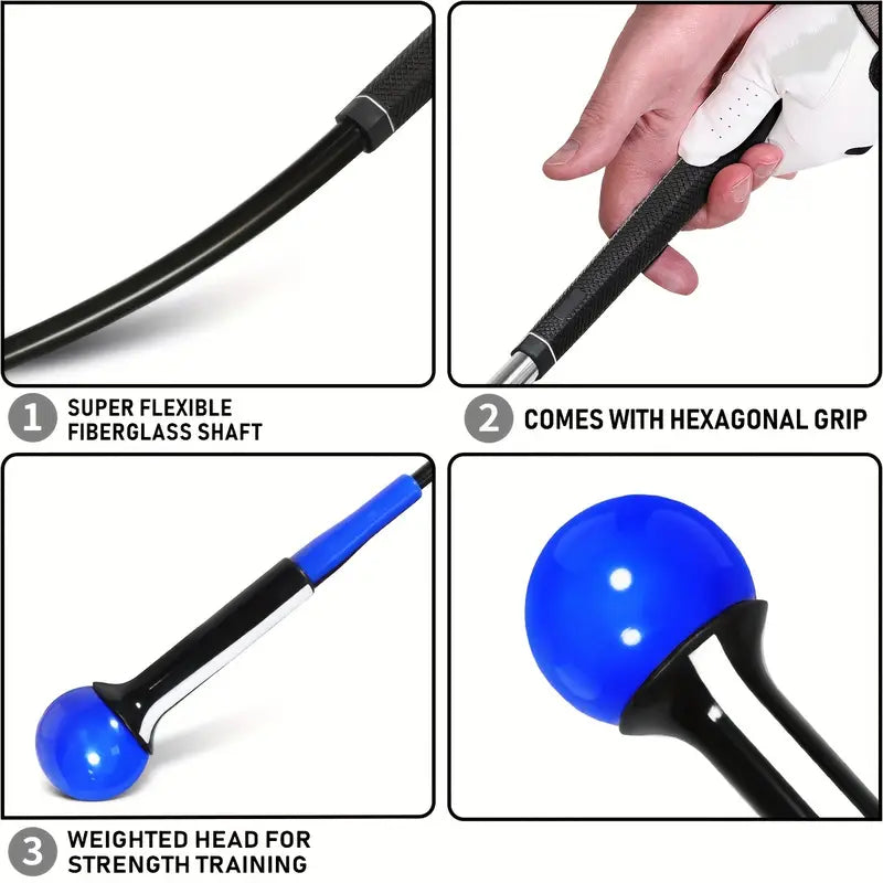 Palo de Entrenamiento Fuerza Agarre Tempo y Flexibilidad Swing de Golf