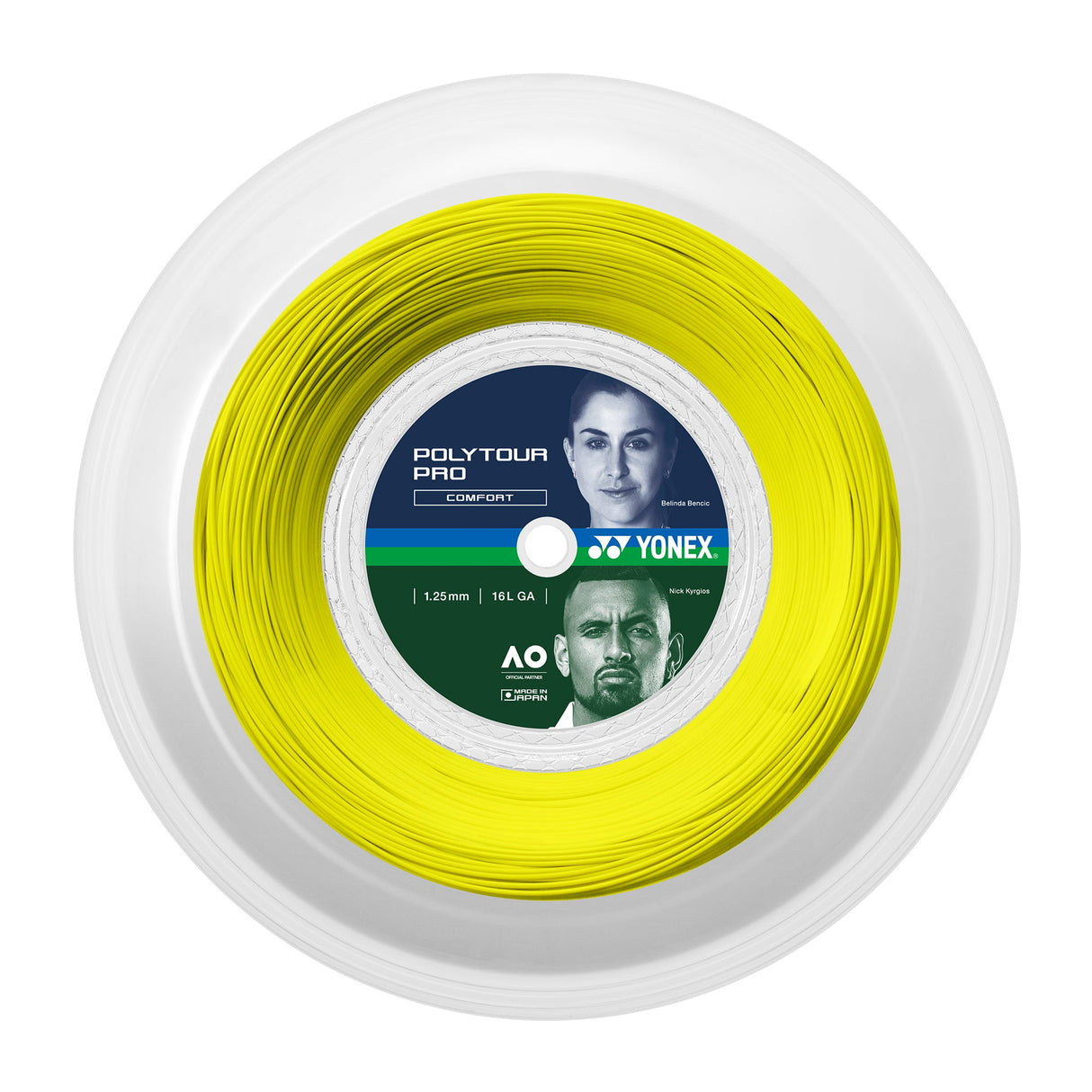 Rollo Cuerda Tenis POLY TOUR PRO 1.25 / 16L Amarillo