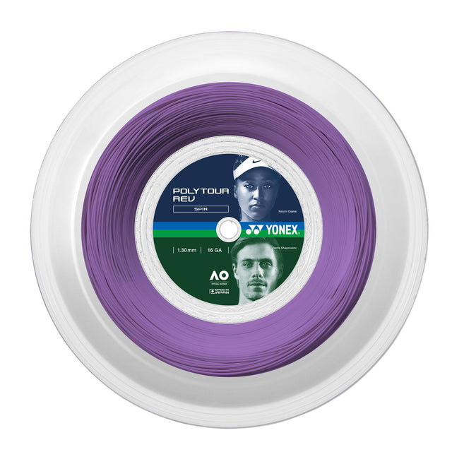 Rollo Cuerda Tenis POLY TOUR REV 1.30 / 16 Purpura
