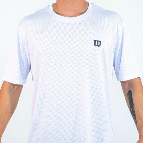 POLERA MESH POLIESTER CABALLERO BLANCA