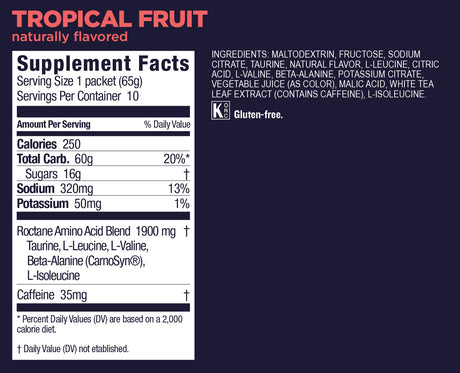 Box Roctane Energy Drink Mix, Tropical Fruit GU Energy - Rideshop