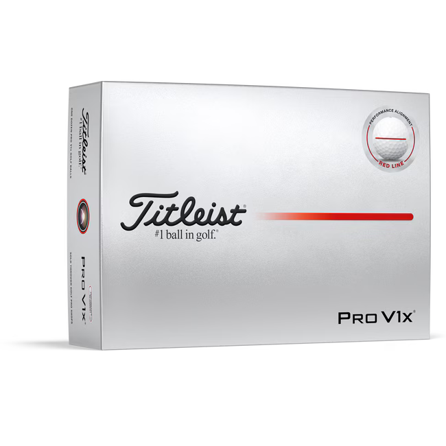 Pelotas de Golf Titleist ProV1x 2026 Docena Performance Align Rojo