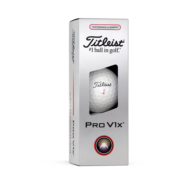 Pelotas de Golf Titleist ProV1x 2026 Docena Performance Align Rojo