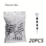 Tee Plásticos de Golf 70mm Pack de 20 Back9 Blanco Negro