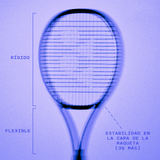 Raqueta Tenis PERCEPT 100L G 3/8 280GR MIDNIGHT NAVY