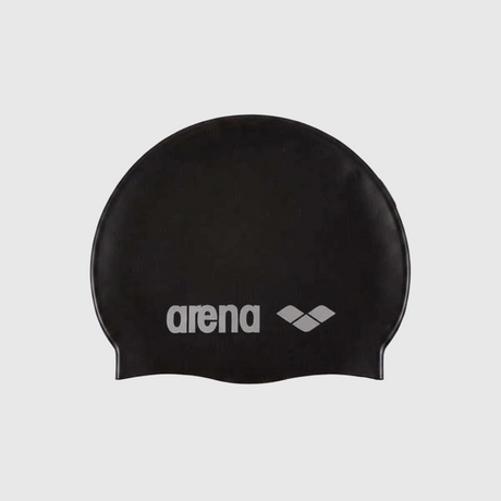 GORRO DE NATACIÓN CLASSIC SILICONE BLACK SILVER - fondo #E8E8E8