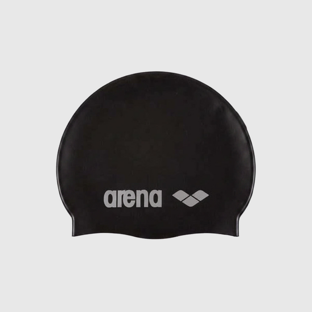 GORRO DE NATACIÓN CLASSIC SILICONE BLACK SILVER - fondo #E8E8E8