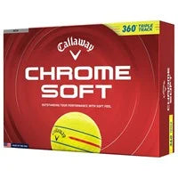 Pelotas Callaway Chrome Soft 2026 360 Triple Track - Docena Amarilla