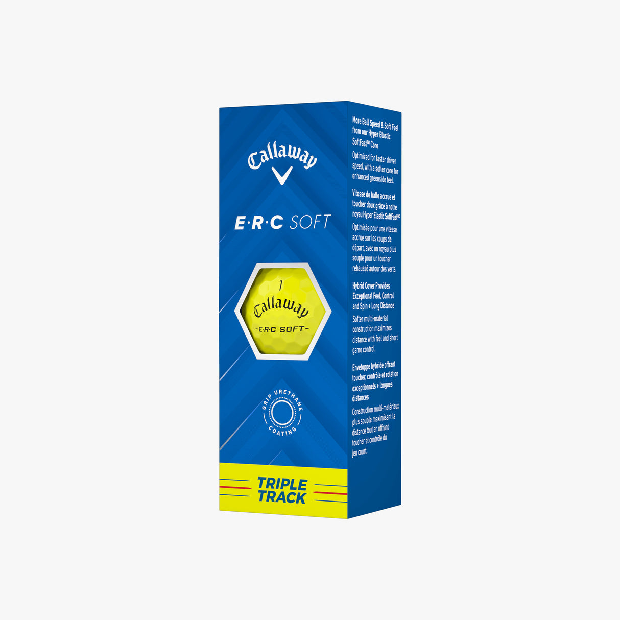 Pelotas de Golf Callaway ERC Soft Triple Track Amarillo Docena