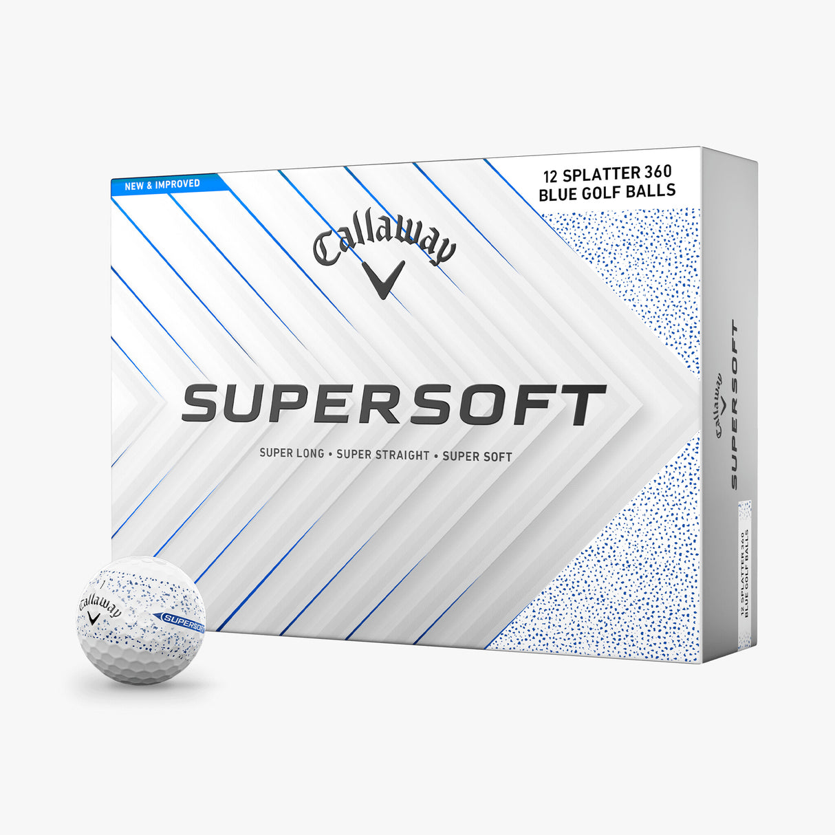 Pelotas de Golf Callaway Supersoft Splatter Azul Docena