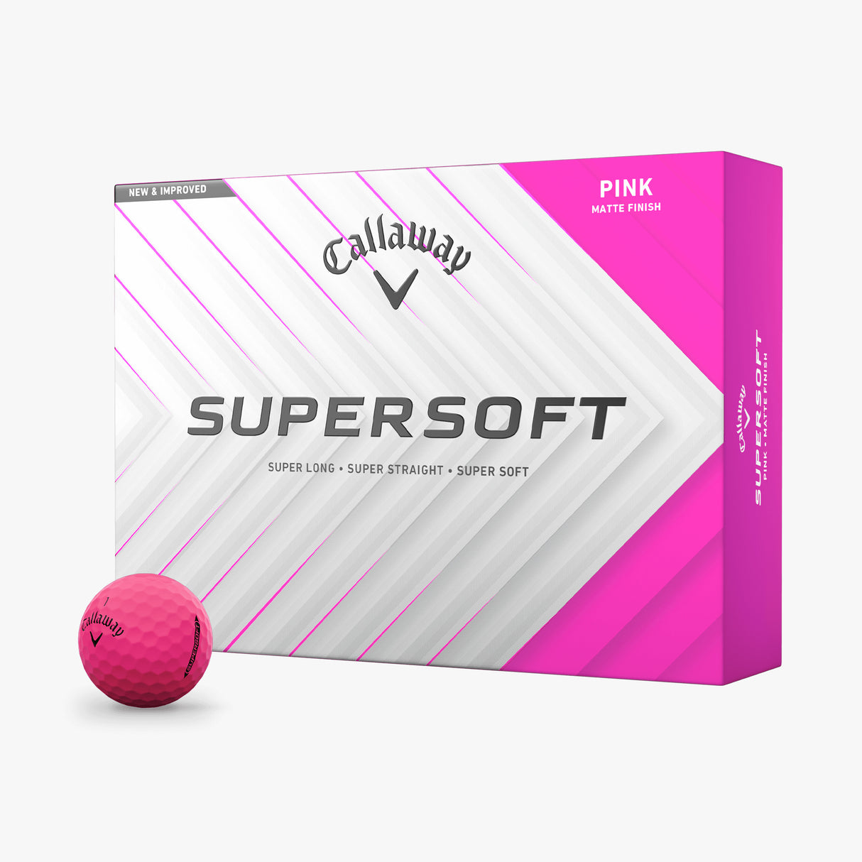 Pelotas de Golf Callaway Supersoft Rosado Docena