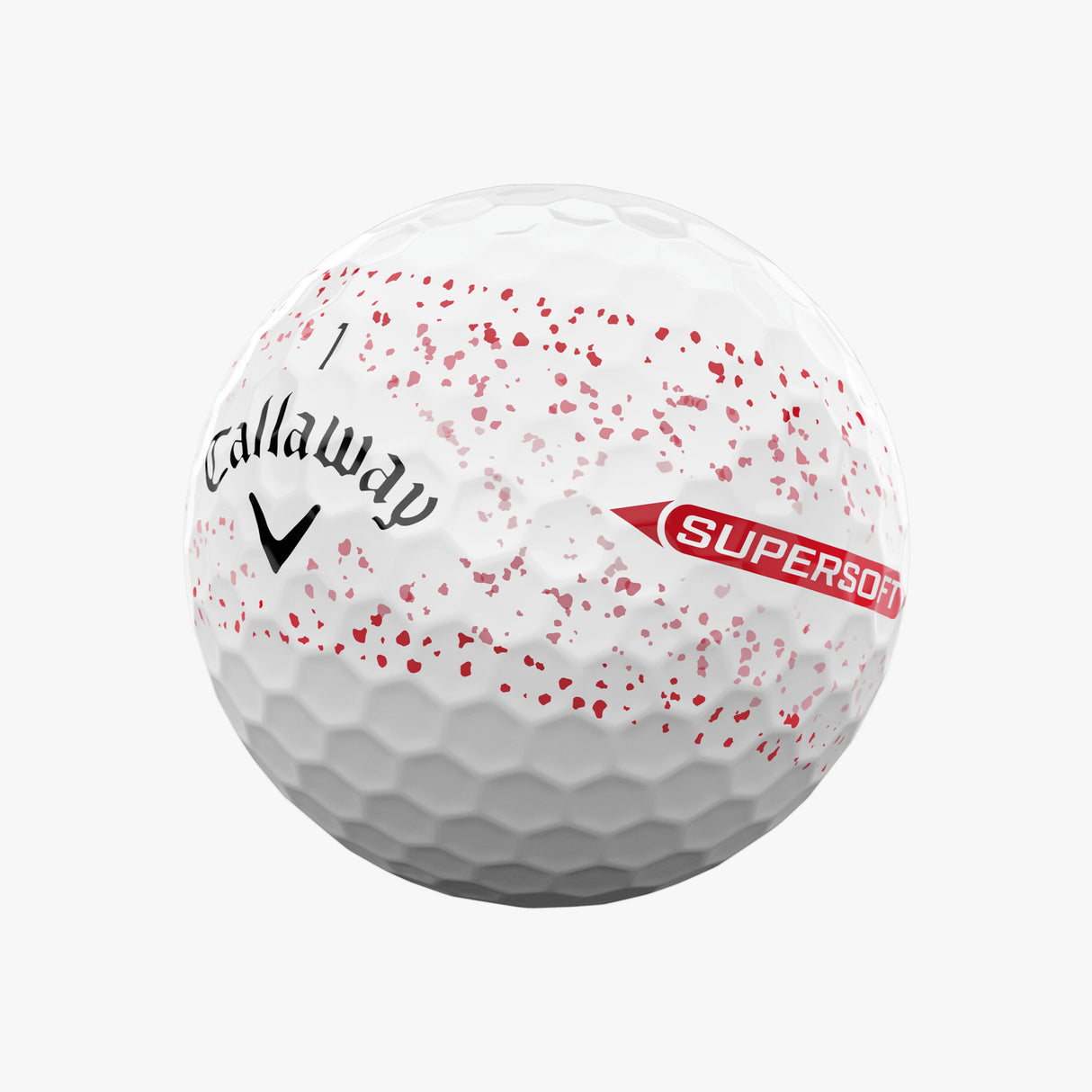 Pelotas de Golf Callaway Supersoft Splatter Rojo Docena