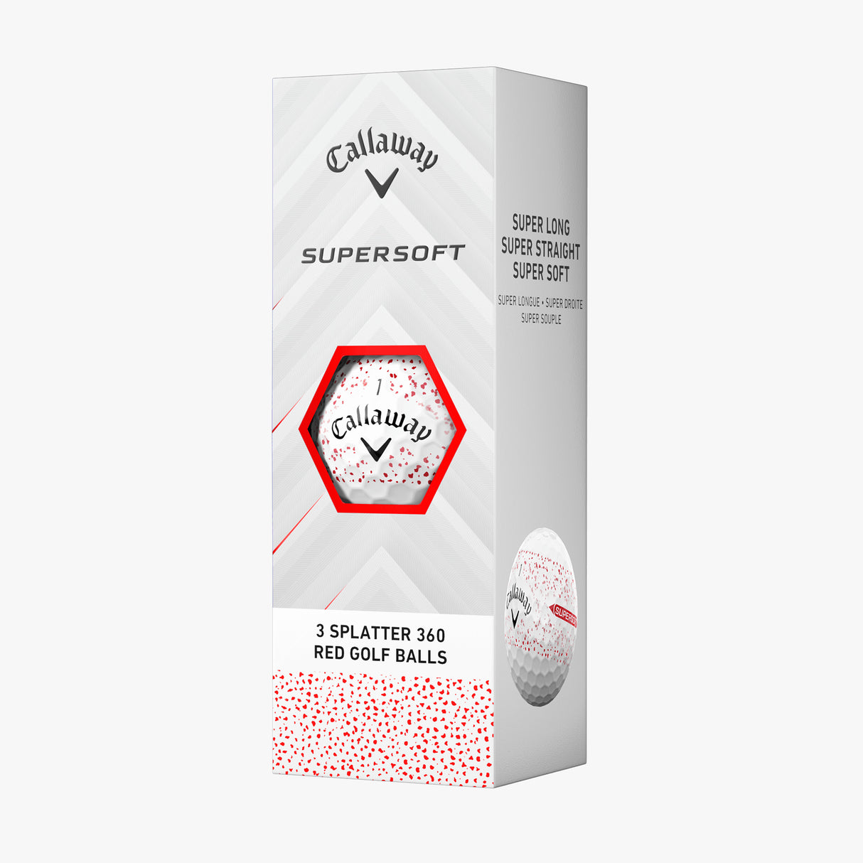 Pelotas de Golf Callaway Supersoft Splatter Rojo Docena