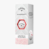 Pelotas de Golf Callaway Supersoft Splatter Rojo Docena