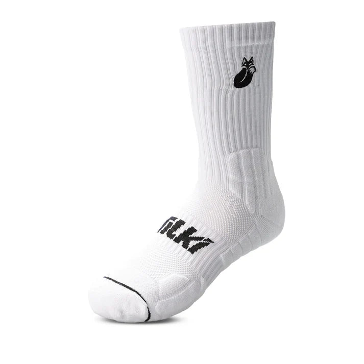 Calcetin Crew D3 Tilki Lehinde White/Black