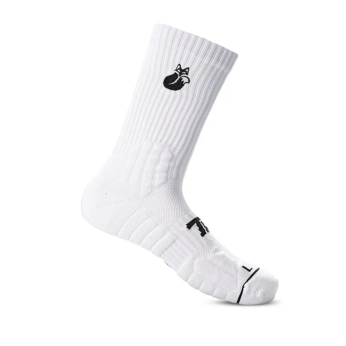 Calcetin Crew D3 Tilki Lehinde White/Black