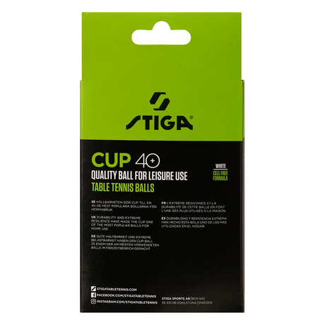 Pelotas Tenis de Mesa CUP 40+ 12 PACK Blanco