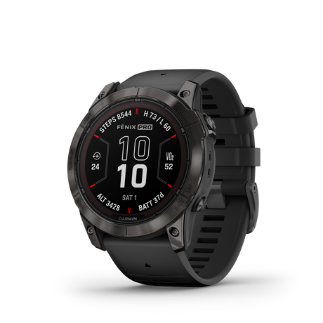 Garmin fēnix® 7X Pro – Sapphire Solar Edition Titanio DLC Gris Carbon Correa Negrafenix® - Rideshop