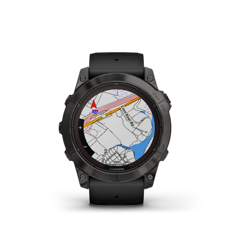 Garmin fēnix® 7X Pro – Sapphire Solar Edition Titanio DLC Gris Carbon Correa Negrafenix® - Rideshop
