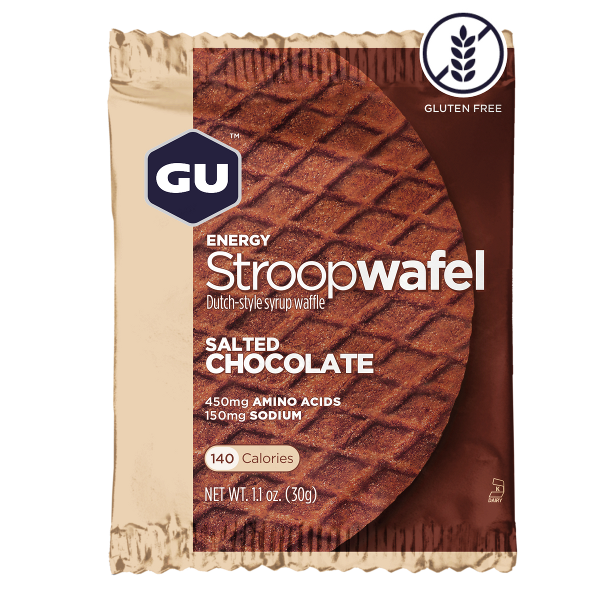 GU Energy Box Energy Stroopwafel, Salted Chocolate (GF) - Rideshop