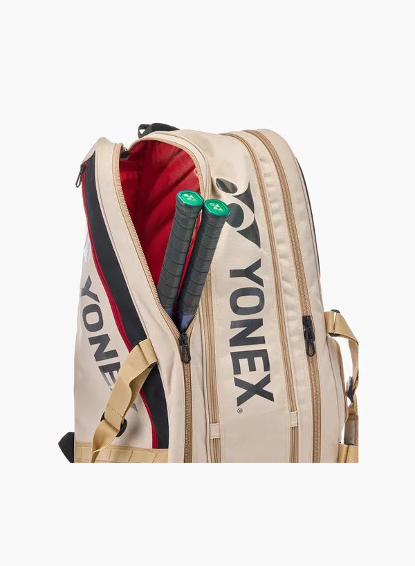 26 Bolso Tenis Yonex GEARLOGIC 72629 9PCS BEIGE