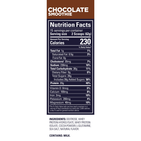GU Energy Roctane Protein Recovery Drink Mix, Chocolate Smoothie - Rideshop