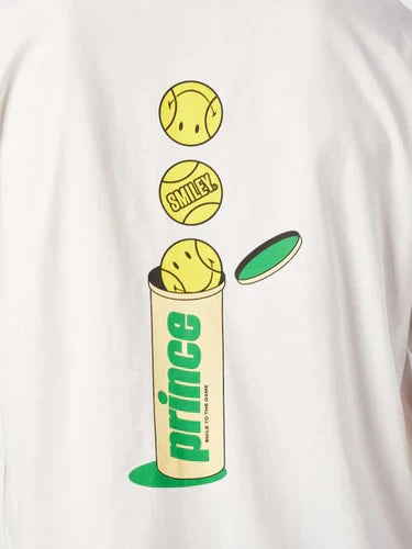 Polera Prince x Smiley Ball Can Hombre Blanco