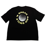 Polera Smiley Black Tee Break & Smile Hombre Negra
